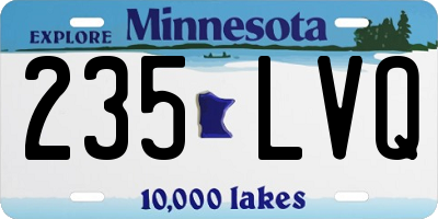 MN license plate 235LVQ