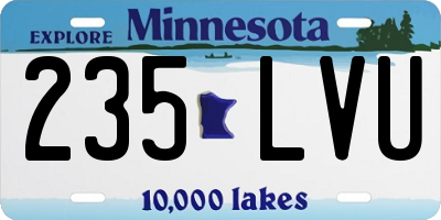 MN license plate 235LVU