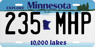 MN license plate 235MHP