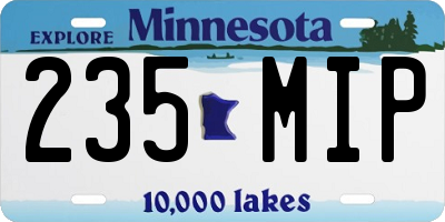 MN license plate 235MIP