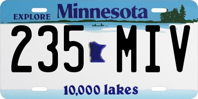 MN license plate 235MIV