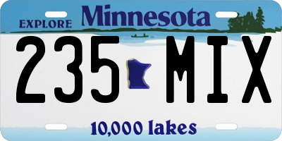 MN license plate 235MIX