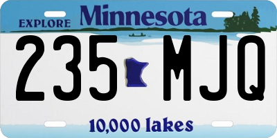 MN license plate 235MJQ