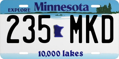 MN license plate 235MKD