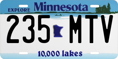 MN license plate 235MTV