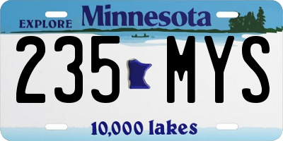 MN license plate 235MYS