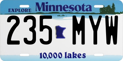 MN license plate 235MYW