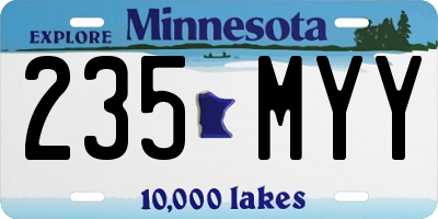 MN license plate 235MYY