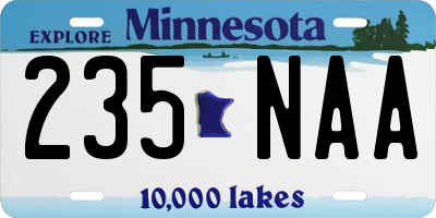 MN license plate 235NAA