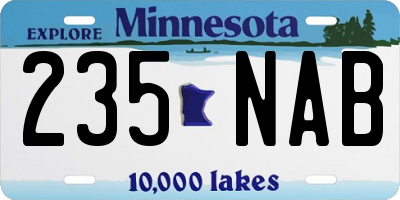 MN license plate 235NAB