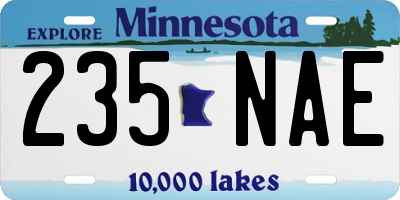 MN license plate 235NAE