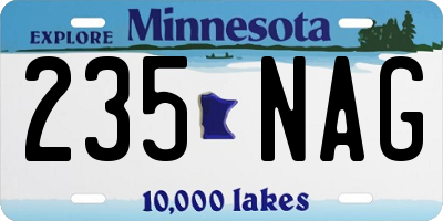 MN license plate 235NAG