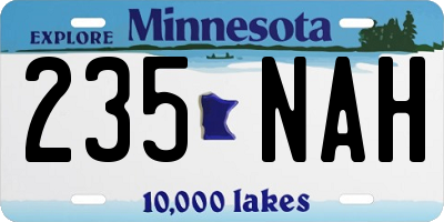 MN license plate 235NAH