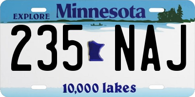 MN license plate 235NAJ