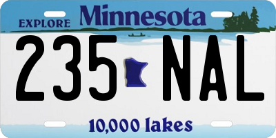 MN license plate 235NAL