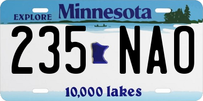 MN license plate 235NAO