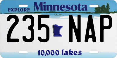 MN license plate 235NAP