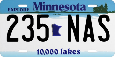 MN license plate 235NAS