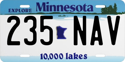 MN license plate 235NAV