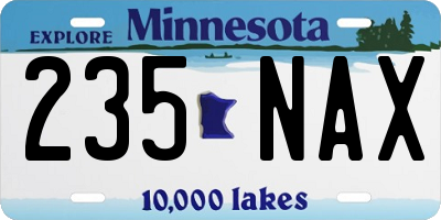 MN license plate 235NAX