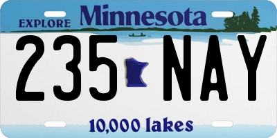 MN license plate 235NAY