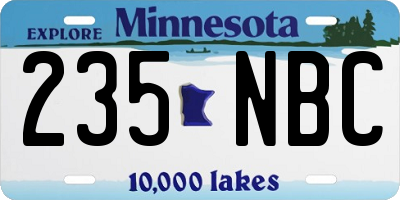 MN license plate 235NBC