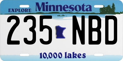 MN license plate 235NBD