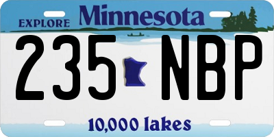 MN license plate 235NBP