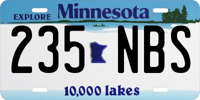 MN license plate 235NBS