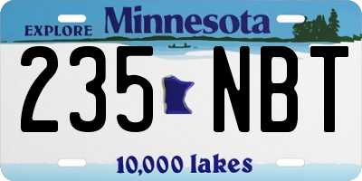 MN license plate 235NBT