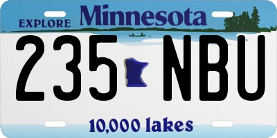 MN license plate 235NBU