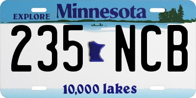 MN license plate 235NCB