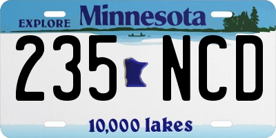 MN license plate 235NCD