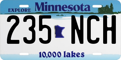MN license plate 235NCH