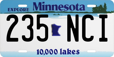 MN license plate 235NCI
