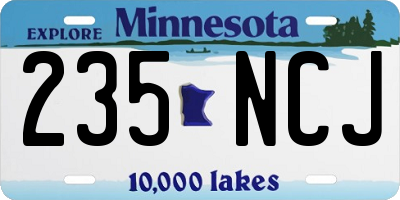 MN license plate 235NCJ