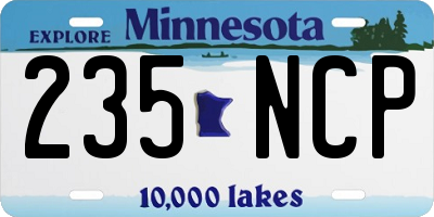 MN license plate 235NCP
