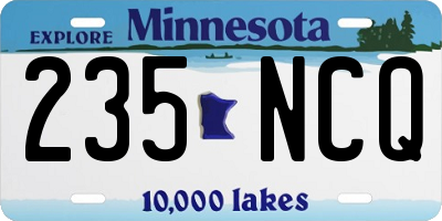 MN license plate 235NCQ