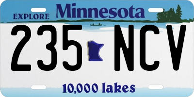 MN license plate 235NCV