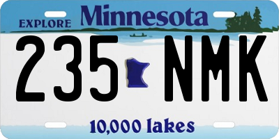 MN license plate 235NMK