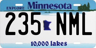 MN license plate 235NML