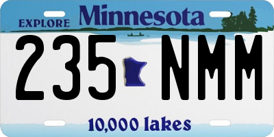 MN license plate 235NMM