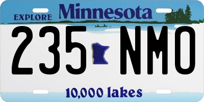 MN license plate 235NMO
