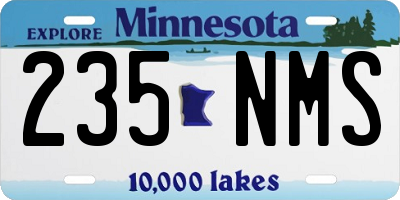 MN license plate 235NMS