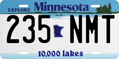 MN license plate 235NMT