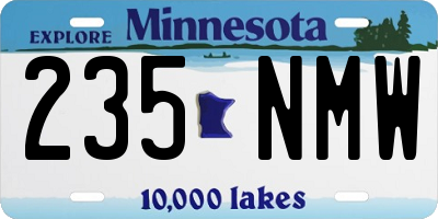 MN license plate 235NMW
