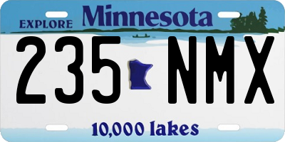 MN license plate 235NMX