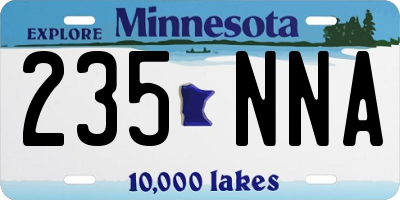 MN license plate 235NNA