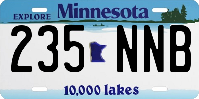 MN license plate 235NNB