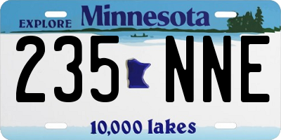 MN license plate 235NNE